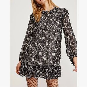 FREE PEOPLE ‘THESE DREAMS’ MINI DRESS BLACK SZ M NWT